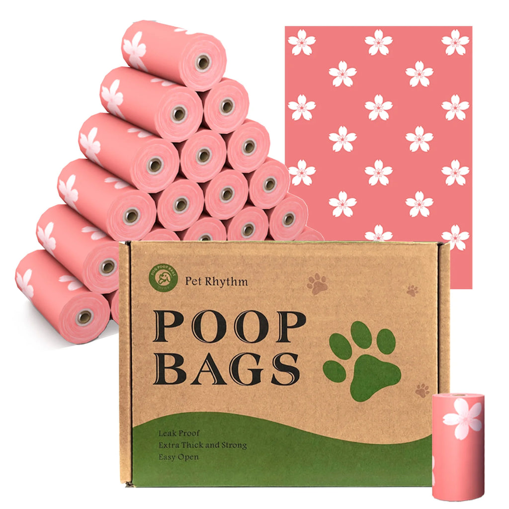 Photodegradable thick dog poop bag with floral fragrance, environmentally friendly