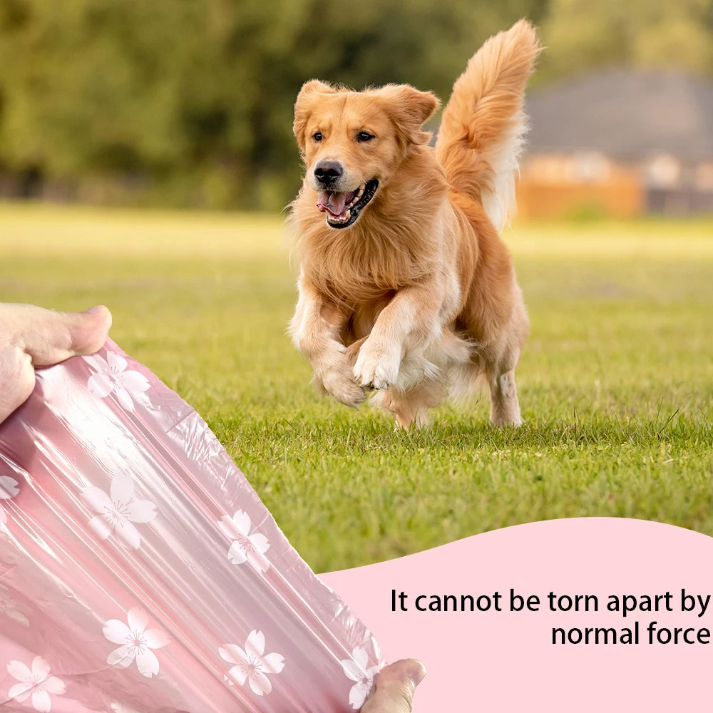 Photodegradable thick dog poop bag with floral fragrance, environmentally friendly