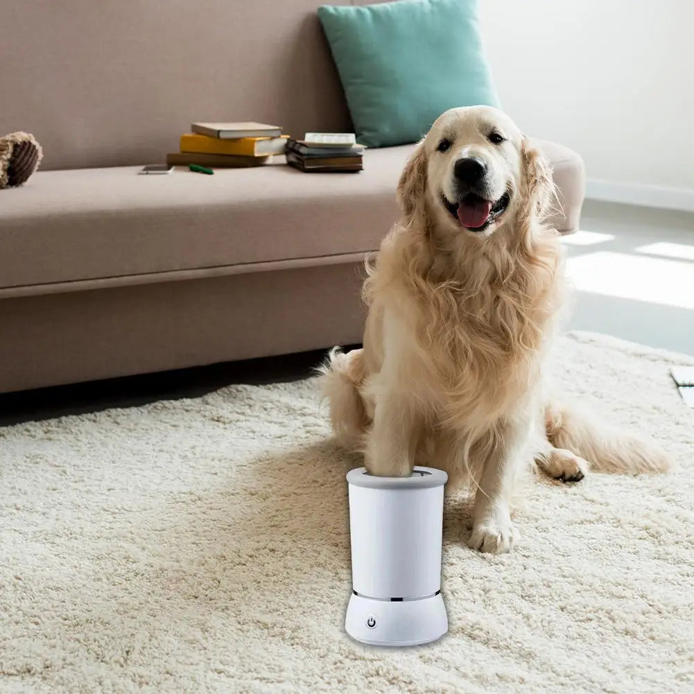 Portable Dog Paw Washer Automatic Pet Paw Cleaner Electric Paw Massager USB Rechargeable Designed for Small to Medium Dogs Cats