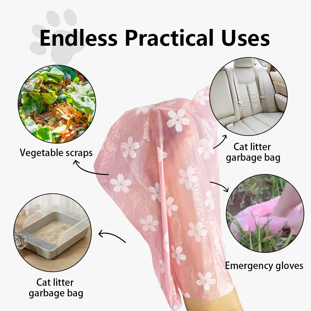 Photodegradable thick dog poop bag with floral fragrance, environmentally friendly
