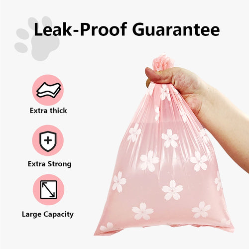 Photodegradable thick dog poop bag with floral fragrance, environmentally friendly